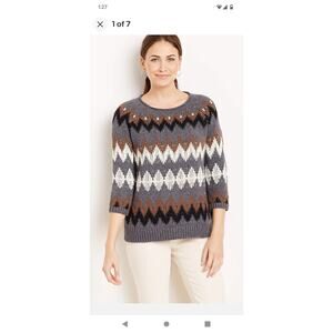 J  Jill Sweater NWT Chevron Sweater S Small, Cozy!